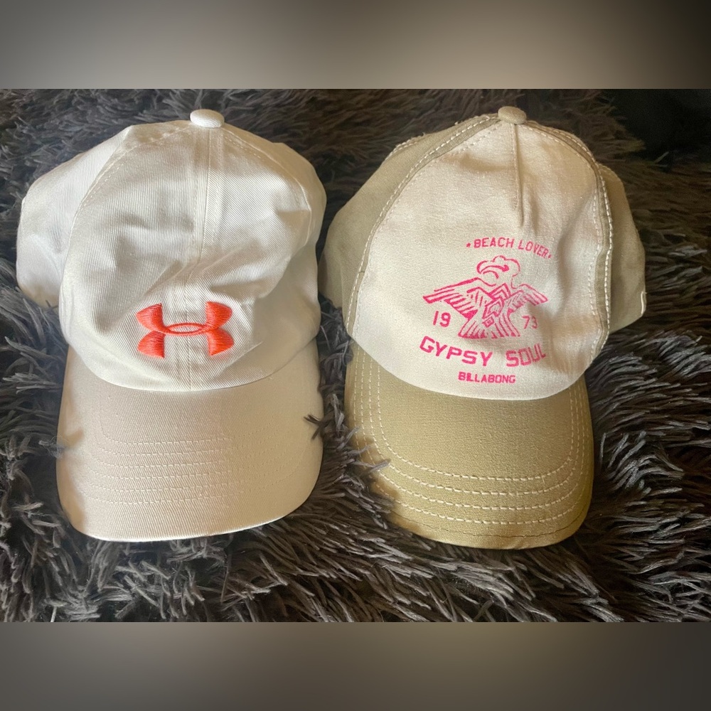 Under Armour and Billabong Hats